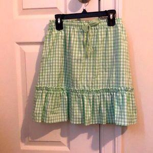 Green mini skirt high waisted